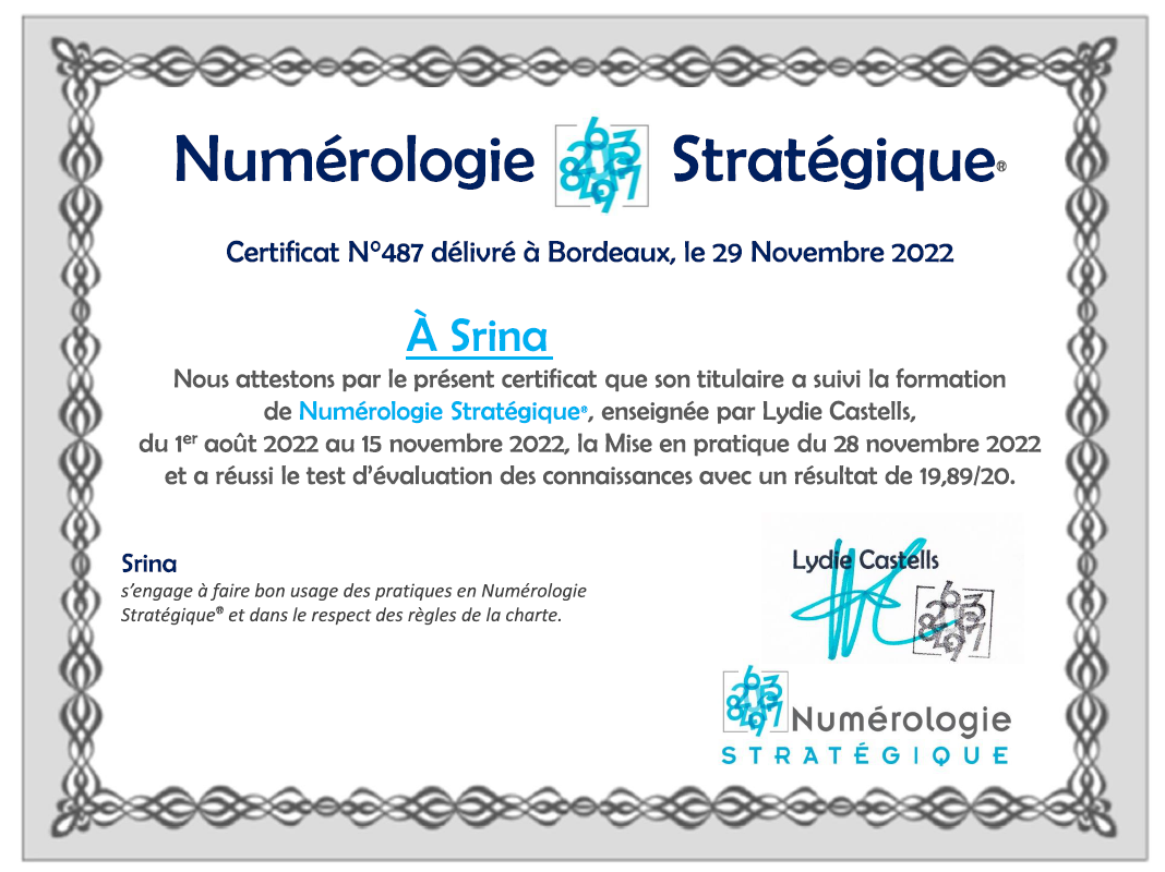 Certification Numérologie Stratégique