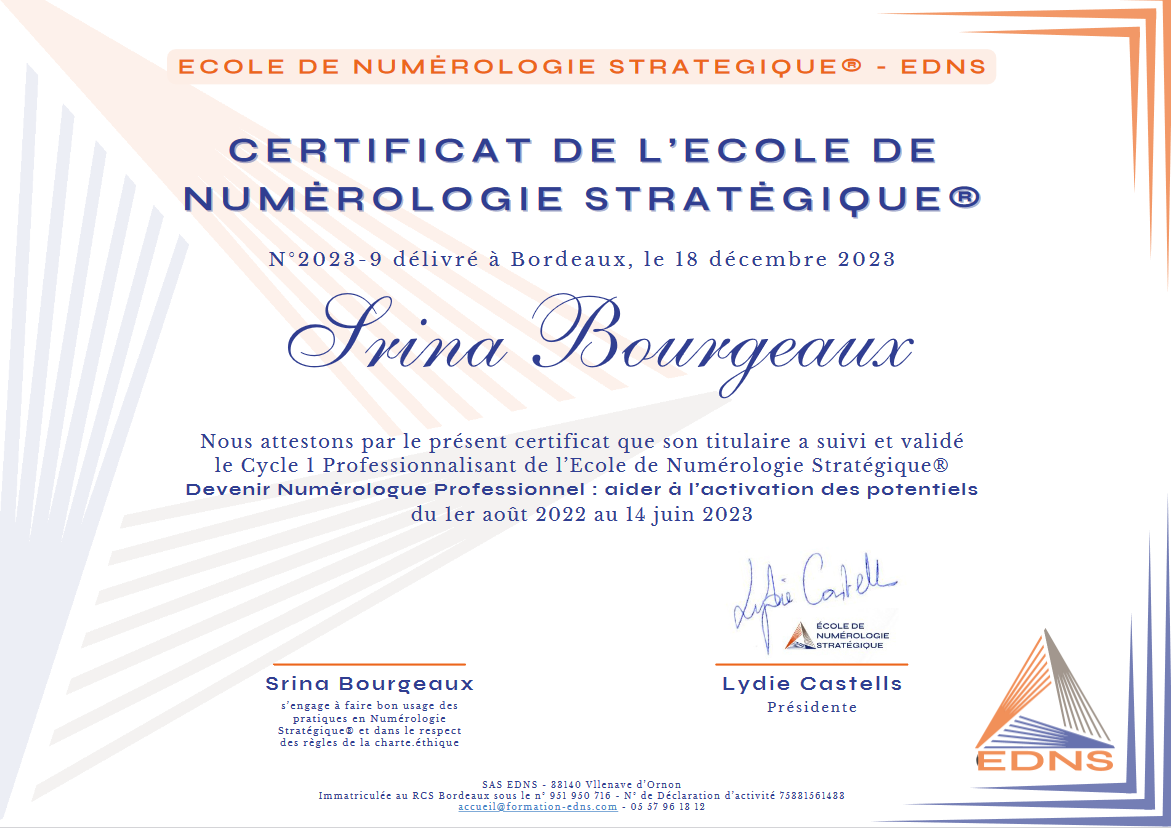 Certification Numérologie Stratégique2
